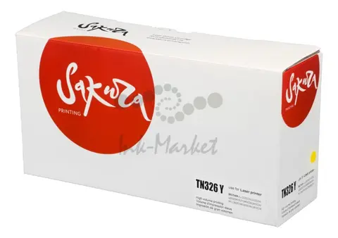 Картридж Sakura TN326Y для Brother HL-8250, DCP-8450, MFC-8650, желтый, 3500 к.