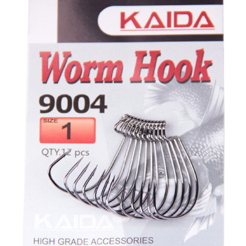 Крючок офсетный Kaida Worm Hook BS9004
