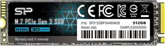 SSD диск Silicon Power SSD 512GB SP512GBP34A60M NVMe PCIe 3х4, 2200/1600MBs, 3D TLC,