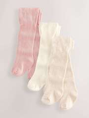 Колготки для малышей Next E48-346, 3 шт., Бежевый, Розовый