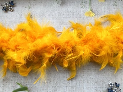 Боа куриное, 43 +/-3 гр, L 1,86 м, тёмный жёлтый