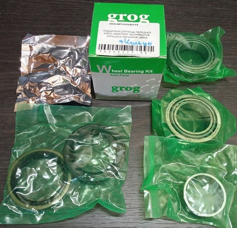 ПОДШИПНИК СТУПИЦЫ ПЕРЕДНЕЙ MATIZ (КОМПЛЕКТ 2ШТ+ПРОСТАВ КОЛЬЦО+2 САЛЬНИКА) GROG