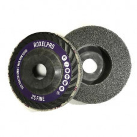 RoxelPro Нетканый пресcованный круг ROXPRO 115x6x22 мм, Trimmable, 2S, Fine