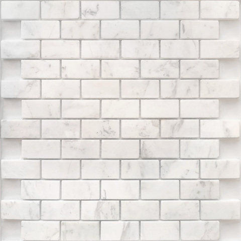Мозаика LeeDo Caramelle: Pietrine - Dolomiti Bianco полированная 29,8x29,8х0,7 см (чип 23x48x7 мм)