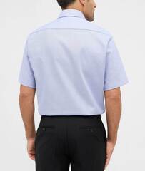 Сорочка мужская Eterna Comfort Fit 8202-K19K-16 серо-голубая, короткий рукав