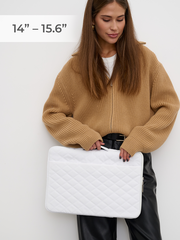 Чехол для ноутбука 14" и 15,6" (Стеганый белый)