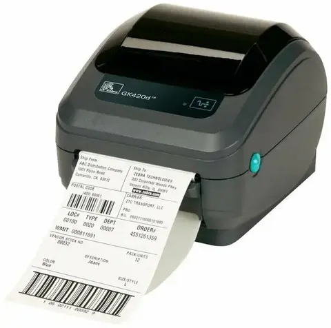 Zebra DT Printer GK420d, 203 dpi, Euro and UK cord, EPL, ZPLII, USB, Ethernet