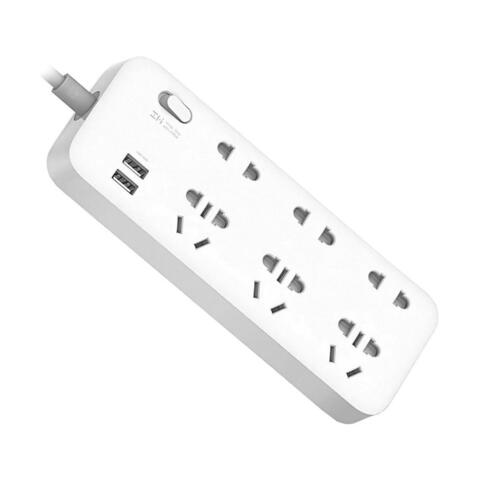 Удлинитель Xiaomi ZMI Extension Plug-in Board Socket CX05, 6 розеток, 1.8 м, 10А / 2500 Вт белый