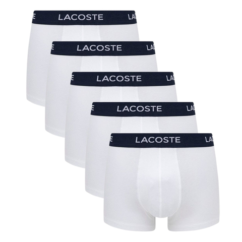 Боксерки теннисные Lacoste Casual Cotton Stretch Boxer 5P - white