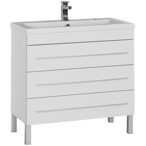 Aquanet 212872 Тумба с раковиной Aquanet Верона 90 белый (напольная 3 ящика) (212872)