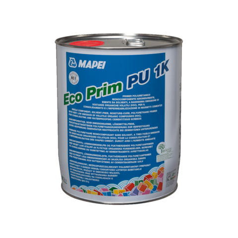 Mapei Eco Prim PU1K/Мапей Эко Прим ПУ1К однокомпонентная полиуретановая грунтовка  для гидроизоляции и укрепления цементных стяжек