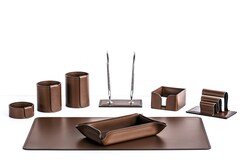 Офисный настольный набор цвет орех 8 предметов