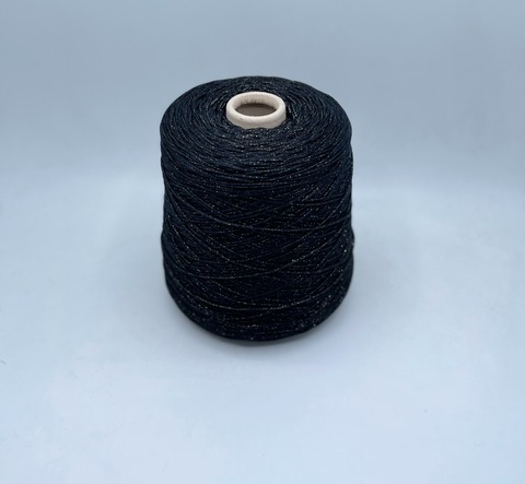 Industria Italiana (пр.Италия),art-Darling 220м/100гр, 64% Органический хлопок, 20% Полиамид, 16% Металлизированное волокно(люрекс), цвет-Черный. арт-29183