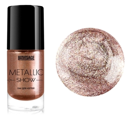 Metallic Show Лак для ногтей тон 303 Бронзовый загар  9г Lux Visage