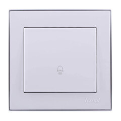 RAIN 703 0225 103 Кнопка звонка бел. с бок. вст. хром