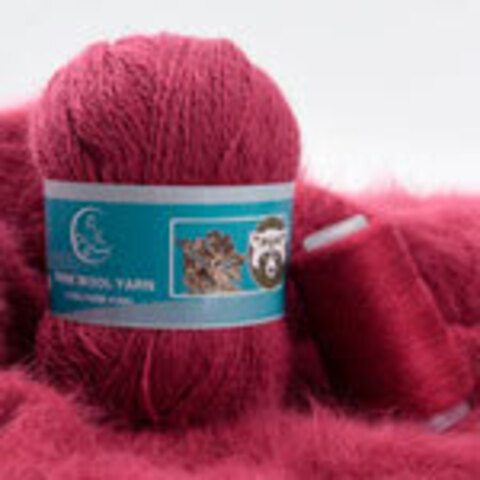 Пряжа Mink Wool 853/1 вишневый меланж (уп.5 мотков)