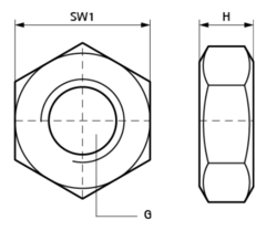 Walraven BIS М8 гайка шестигранная (6123008)