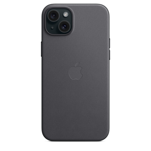 Чехол Apple iPhone 15 Plus FineWoven Case MagSafe Black тонкотканный черного цвета