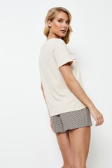 Пижама женская с шортами ARUELLE JADE_Бежевый