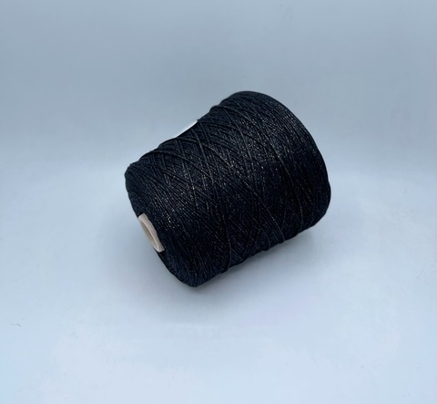 Industria Italiana (пр.Италия),art-Darling 220м/100гр, 64% Органический хлопок, 20% Полиамид, 16% Металлизированное волокно(люрекс), цвет-Черный. арт-29183