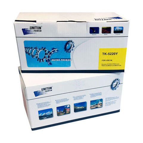 Тонер-картридж для (TK-5220Y) KYOCERA ECOSYS P5021/M5521 (1,2K) желт UNITON Premium GREEN LINE (Eco Protected)