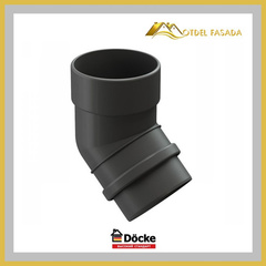 Колено водосточное 45гр. Docke LUX Графит