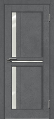 Межкомнатная дверь М-4 / Цвет Бетон темный / Стекло "Сатинато" / Двери Верда