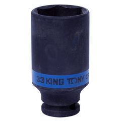 KING TONY (443533M) Головка торцевая ударная глубокая шестигранная 1/2", 33 мм