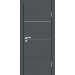 Купить Межкомнатная дверь экошпон Profilo Porte P-2 графит кромка ABS глухая