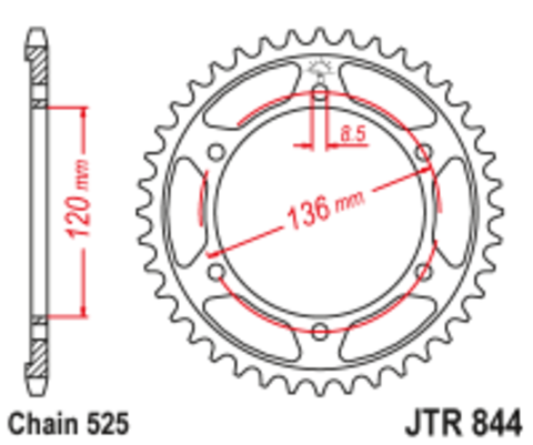 Звезда ведомая JTR844.44