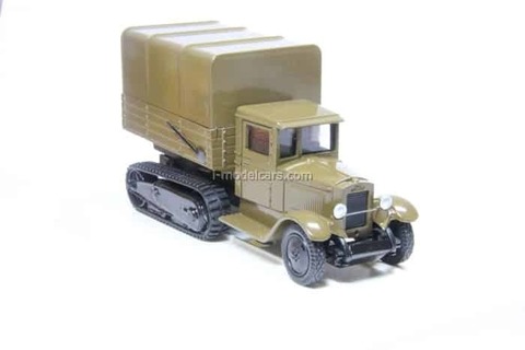 ZIS-22M half-track with awning khaki LOMO-AVM 1:43