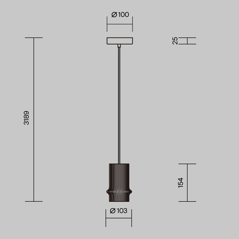Подвесной светодиодный светильник Maytoni Pilastro MOD430PL-L5W3K