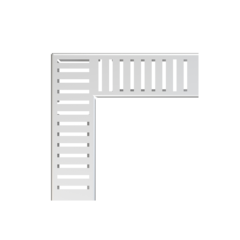 Решетка для дренажного углового желоба 75 мм, нержавеющая сталь, арт. ADZ-R302R AlcaPlast фото