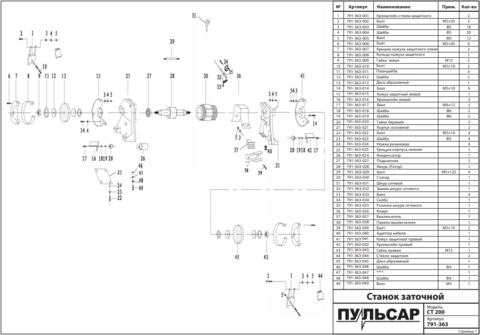 Гайка ПУЛЬСАР CT200 левая (791-363-009)