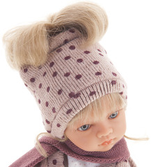 Munecas Antonio Juan Кукла девочка Зои в розовом, 33 см, винил (25196)