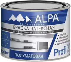 Краска латексная Alpa Profi 20 супермоющаяся полуглянцевая супербелая