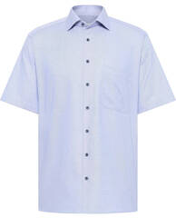 Сорочка мужская Eterna Comfort Fit 8202-K19K-16 серо-голубая, короткий рукав