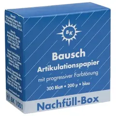 Bauch Артикуляционная бумага 200 микрон картонный бокс (синий) BK 1001