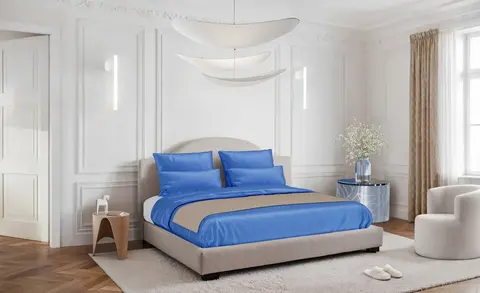 Постельное белье 1.5 спальное Mollen васильково-синее