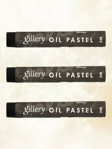 Пастель масляная мягкая профессиональная MUNGYO Gallery Чёрный №248 (3шт)