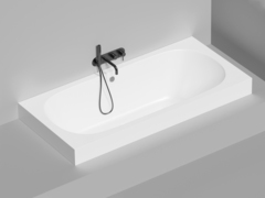 Salini 103412GF  ORNELLA AXIS  190x90 Встраиваемая ванна с овальной чашей, регулируемые ножки, RAL полностью фото