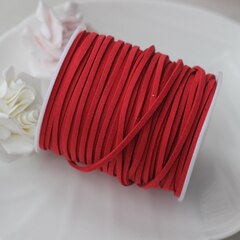 Шнур замшевый (искусственный), малиновый, 2,3*1 мм, 1 метр, ШН002