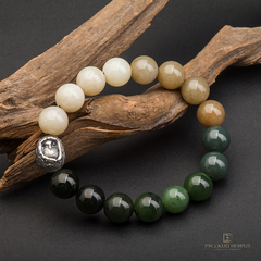 Браслет "Млечный путь". Нефрит