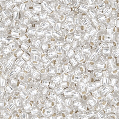 Японский бисер TOHO Round 11/0 (№21F), с внутренним серебрением, прозрачный матовый