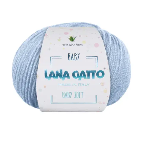 Пряжа Lana Gatto Baby soft 12260 нежно-голубой