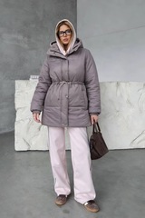 Парка женская демисезонная "Воздух" серый