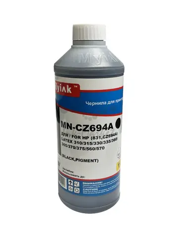 Чернила MyInk для HP 831, CZ694A для Hewlett Packard Latex 310, 315, 330, 335, 360, 365, 370, 375, 560, 570 1л, black Pigment