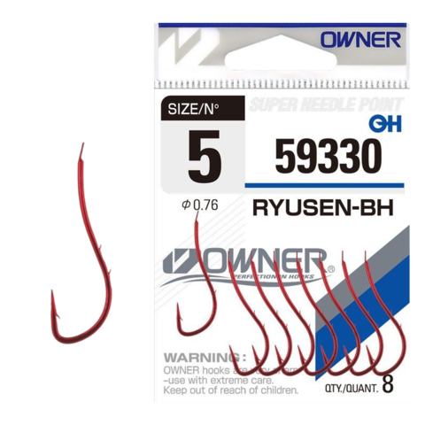 59330 №14 Крючки OWNER Ryusen-BH RED | продажа от 5 уп.