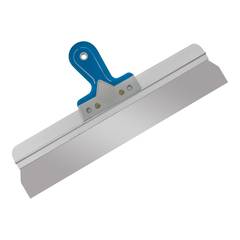 12-9-040 Шпатель фасадный прямой, нержавеющая сталь 0,6мм, двухкомпонентная литая рукоятка, 450мм (РемоКолор)