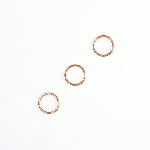 Кольцо для бретели розовое золото 10 мм